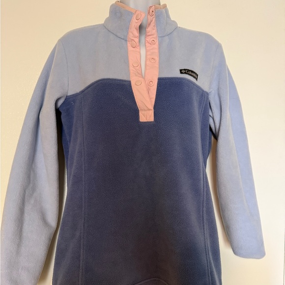 Columbia Jackets & Blazers - Columbia Blue and Pink Fleece Pullover